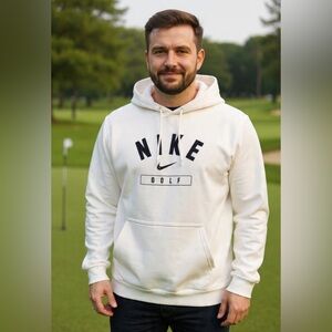 Nike Men's White Golf Hoodie
